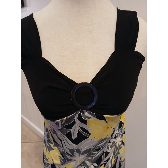 Vintage Y2K‎ 90s Fairy Retro Midi Tank Dress Babydoll Black Large USA - Picture 2 of 6